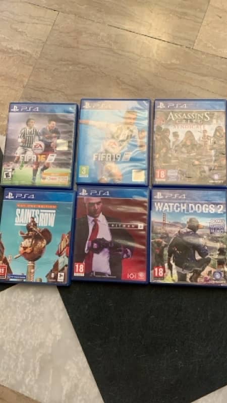 Assassins Creed syndicate,saints rows watchdogs 2 ,hitsman 2, ps4 game 0