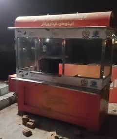 Cart Counter with Fryer Hot Plate 2 Burners