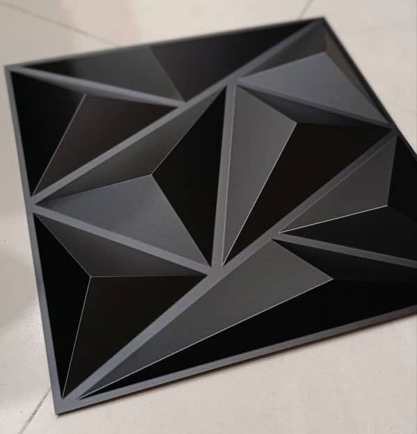 3d diamond texture pvc wall panels (black) 0