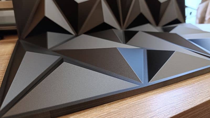 3d diamond texture pvc wall panels (black) 1