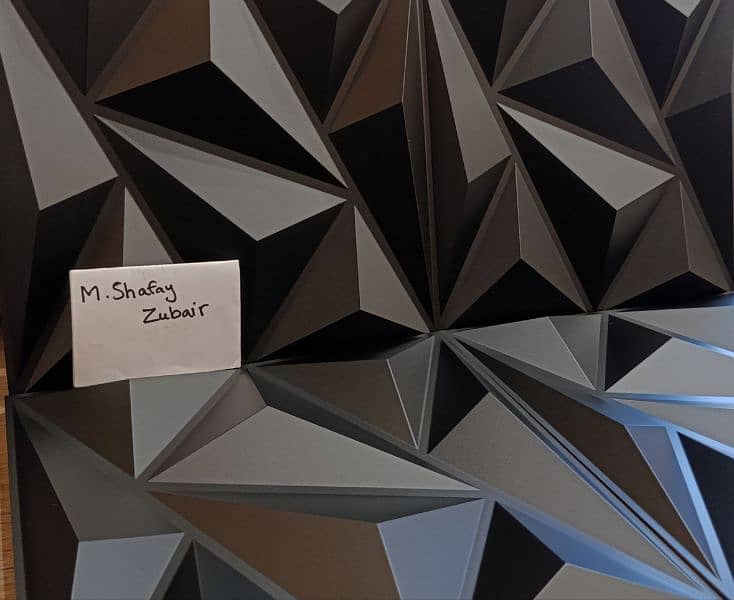 3d diamond texture pvc wall panels (black) 2