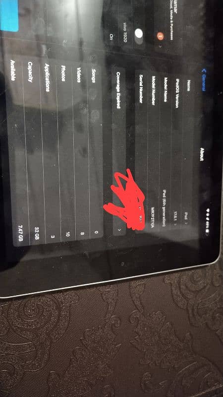 iPad 6th generation urgent sell 32GB with box only touch break 0