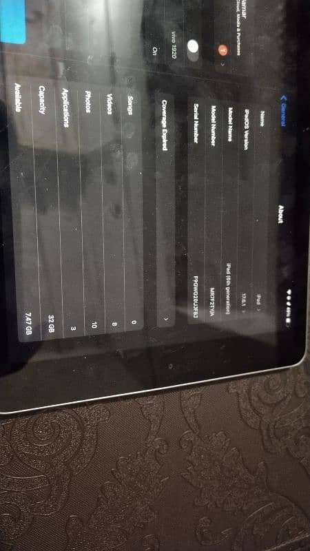 iPad 6th generation urgent sell 32GB with box only touch break 1