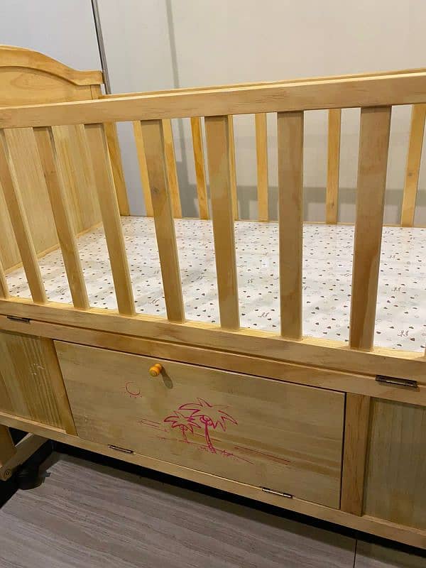 Wooden Baby Cot 1