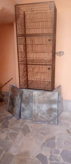 Two 4 portion heavy iron cages