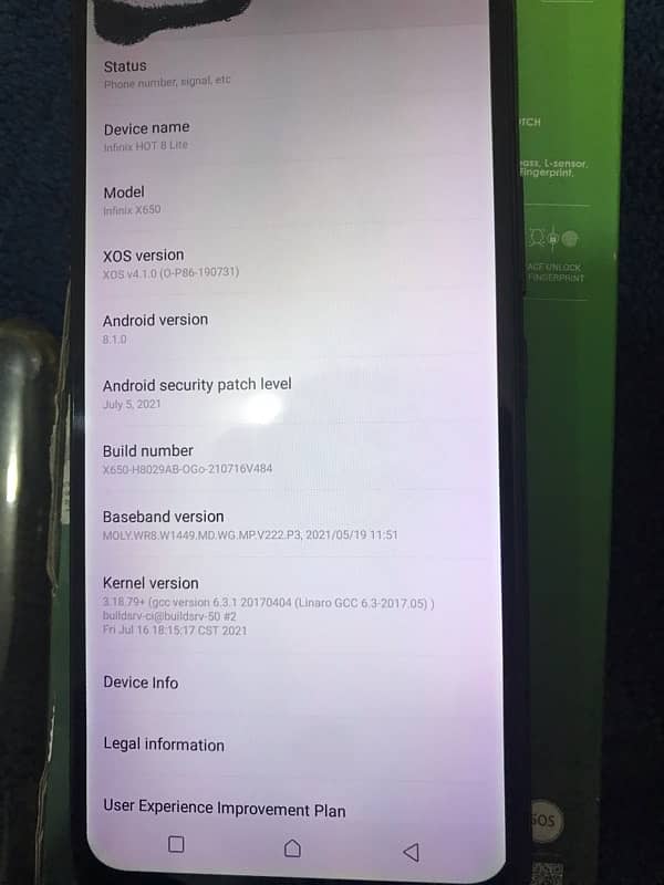 infinix hot8 lite 9