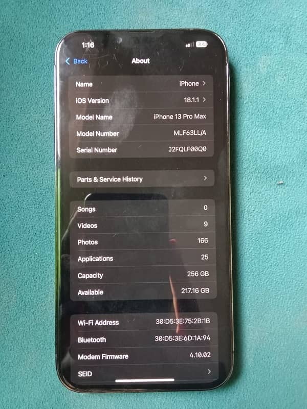 IPhone 13 pro max FU 256 gb 6