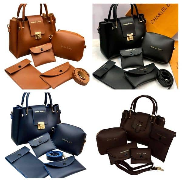 women's leather handbags 5 sets 1