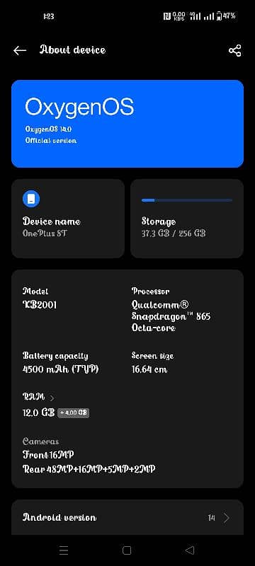 OnePlus 8t 12 256gb 0