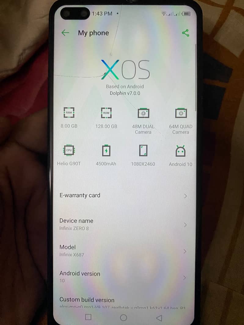 infinix zero 8i 10/9 0