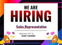 Need Sales Representatives