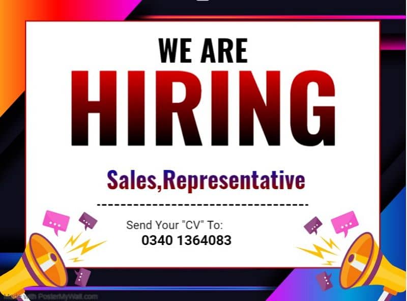 Need Sales Representatives 0