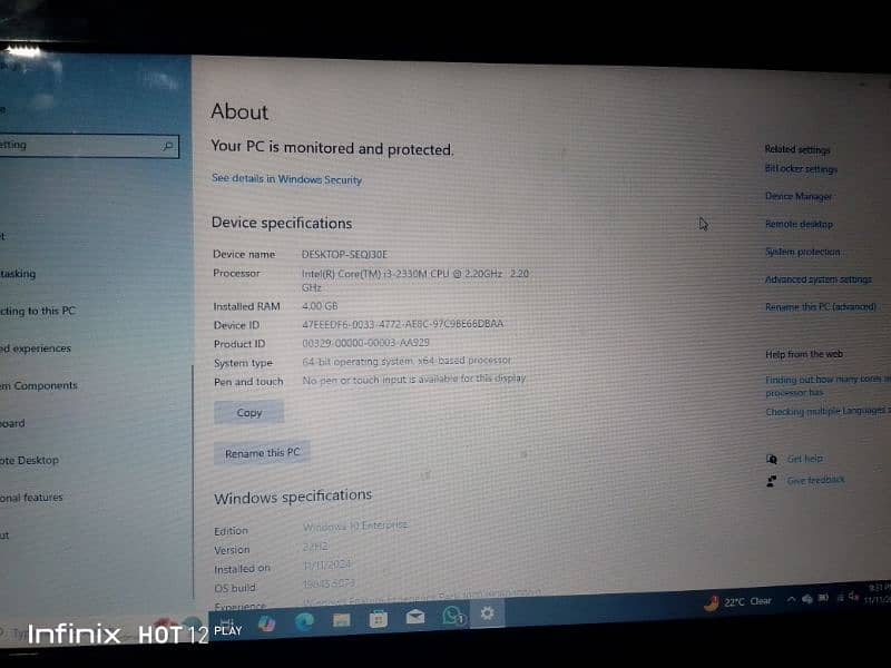 Lenovo laptop black colour shining graphic card 3