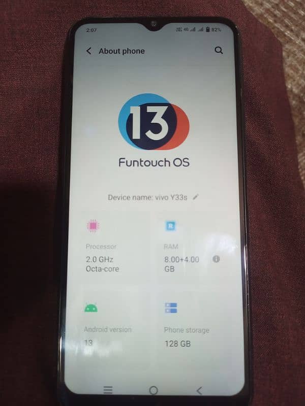 vivo y33s 8/128 only mobile urgent sale 0