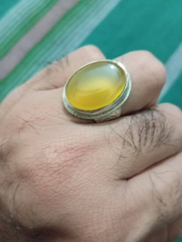 Aqeeq Zard Ring 1