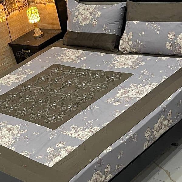 King Size Bed Sheet Patch Design Sale  Sale Sale (Free Delivery 1