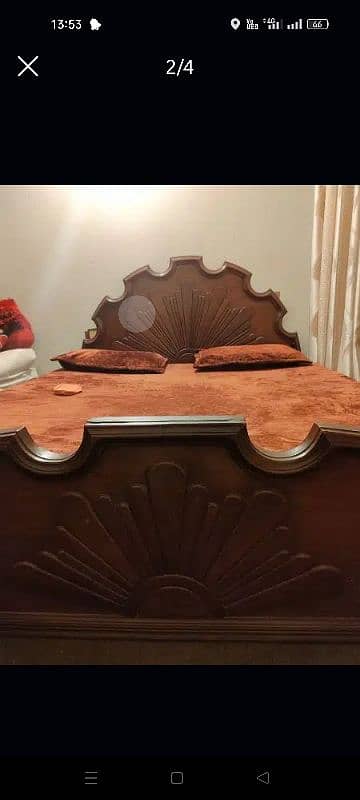 wooden bed pure sheesham wood bed 2