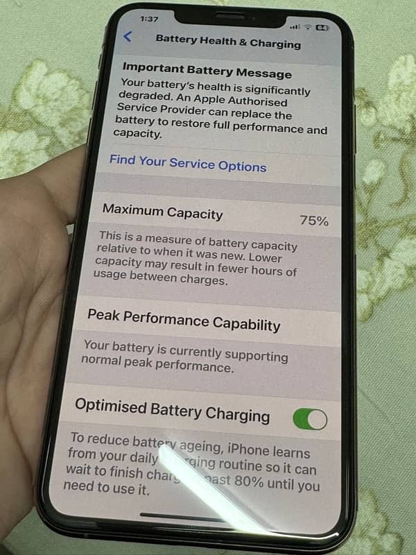 iphone xs max pta aproved physical plus esim both aproved 10/10 Gold 10