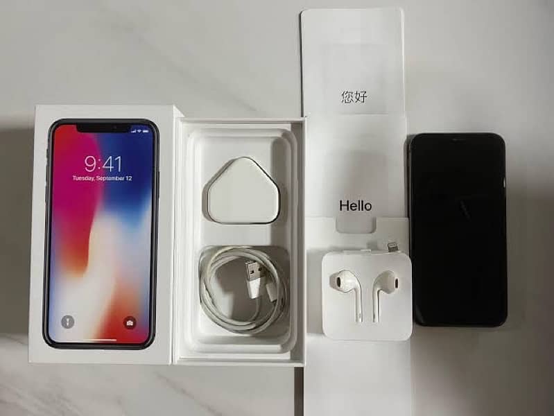 iphone X pta approved, complete accessories & box. 10/10 1