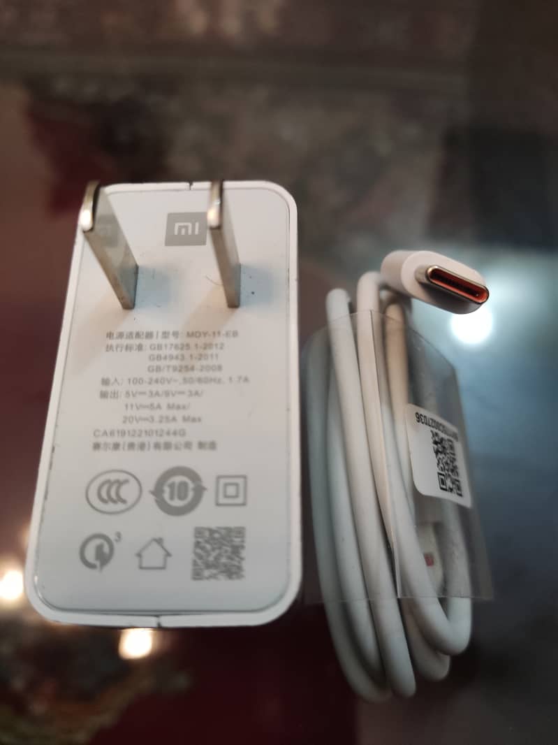 Xioami 65 W Box Pulled Origianl Charger With type C CAble 2