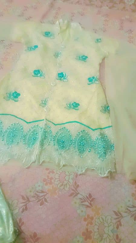 2 dress hen shrara 1 rad and white and 1 goldan good condition 6