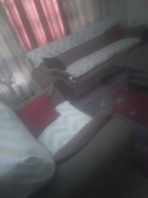 single bed 12 peace with mattress and one sofa 6 seater 1