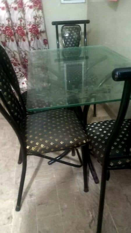 4 seater Iron Rod Dining Table 0