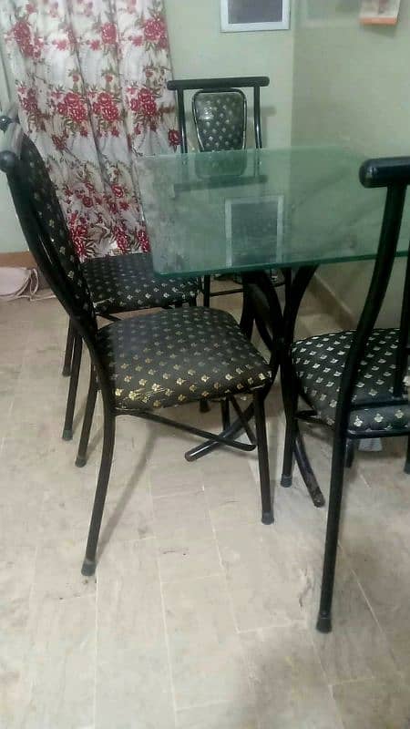 4 seater Iron Rod Dining Table 1