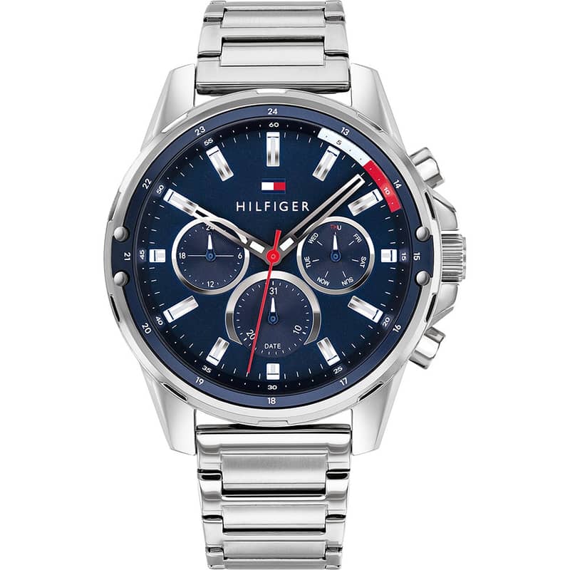 Tommy Hilfiger Men’s Quartz Stainless Steel Blue Dial 44mm Watch 1791 0