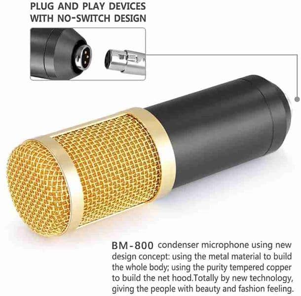 Bm-800 Condenser microphone for professional recordings 3