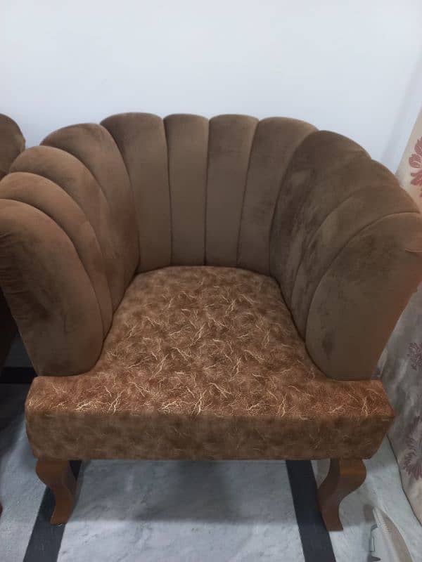 brown colour 4 seater sofa set 1