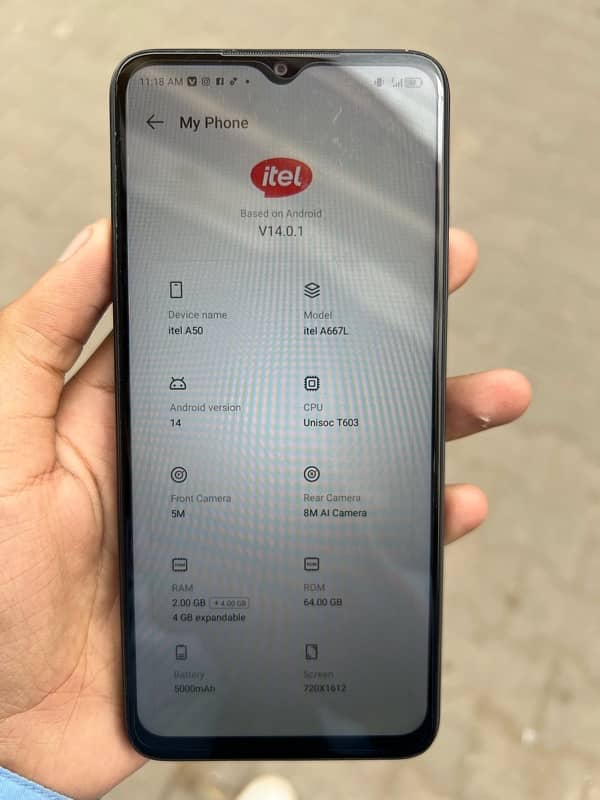 Itel a50 4 64 with box charger just box open whatspap 03442295046 2