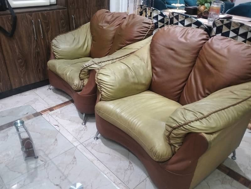 7 Seater Sofa Set Leatherette 3