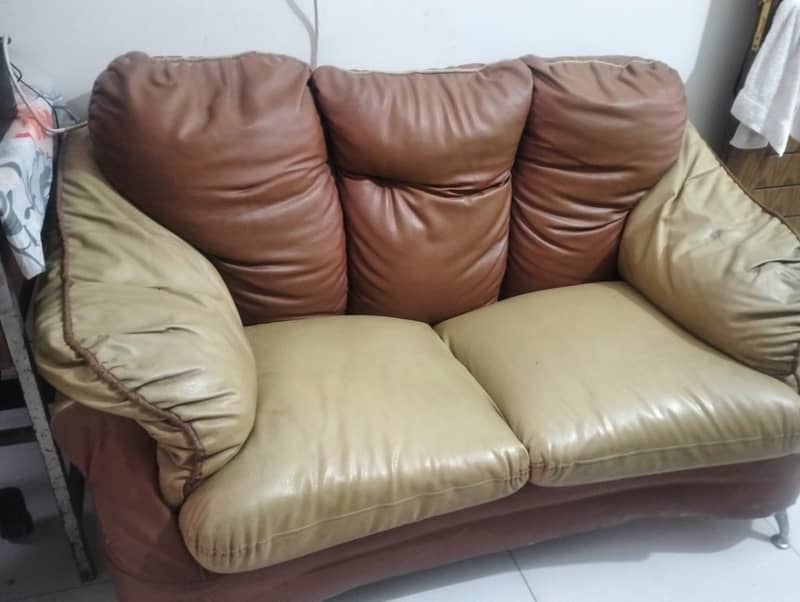 7 Seater Sofa Set Leatherette 4