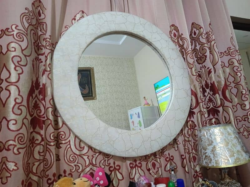 furniture new condition 2 side table dressing table gol mirror bed. 3