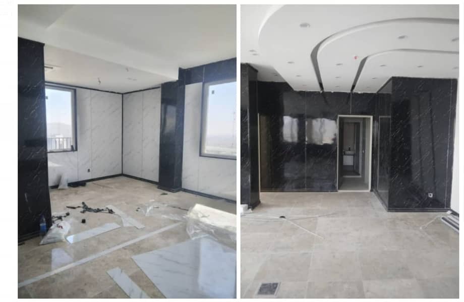 Marble sheet/PVC pannel/wallpaper/gypsum ceiling/media wall/tv consol 3