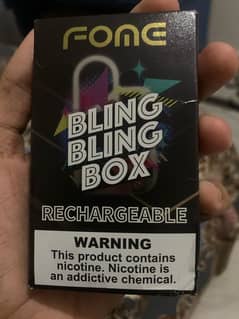 (“FOME”) bLING BLING RECHARGEABLE VAPE DEVICE