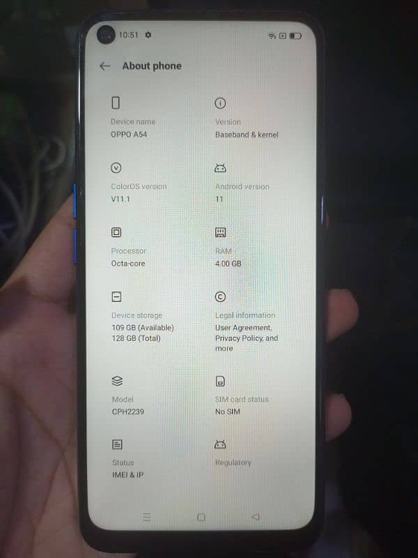 Oppo A54 Mint condition 4GB 128GB Seald Pta aproved oficial complet 3