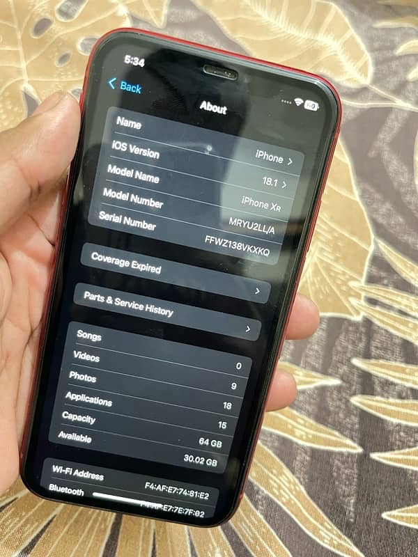 Iphone XR 64gb read add 0