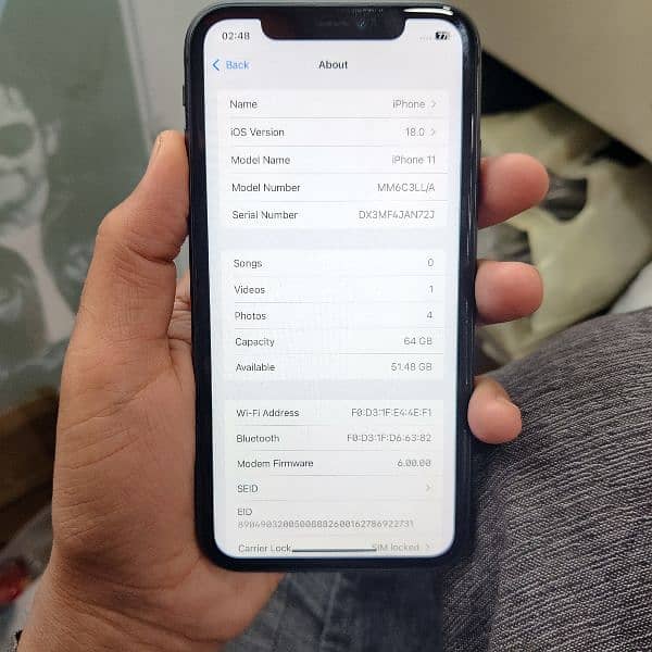 iphone 11 jv sim 64gb 100% health 2