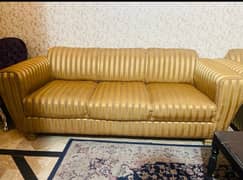 golden color beautiful sofa set