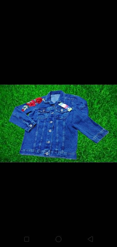 Ladies Denim Jacket with Flower 2