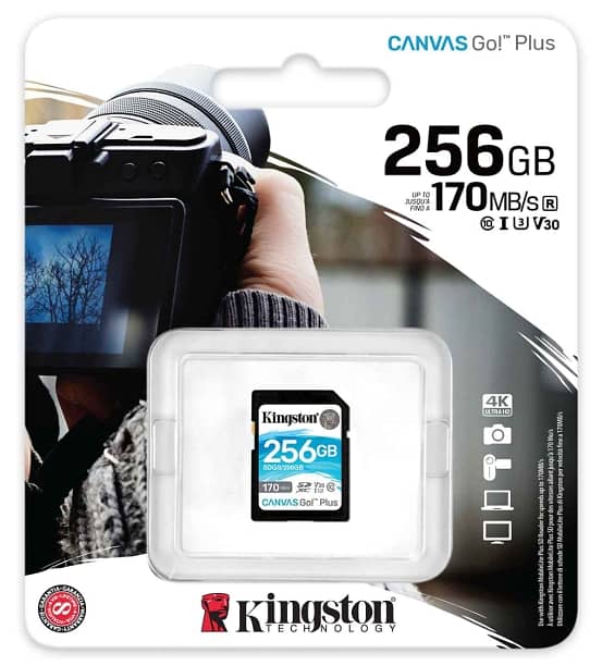 Kingston 256GB SDXC Canvas Go Plus Memory Card + Adapter 0