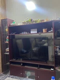 TV Divider & Show case brown colour in Excellent condition