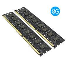 DDR3 type ram available in 1GB, 2GB, 4GB and 8GB 6