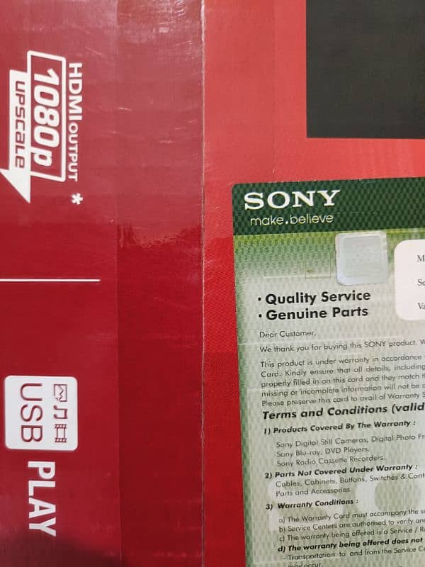 Sony Dvd Player HDMI-New 2