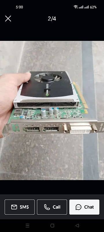 Nvidia Quadro graphics card Model 2000 2