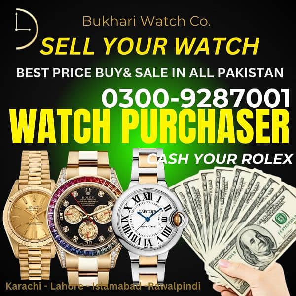 Sell Your Luxury Watch Buyer Rolex Cartier Omega Bvlgari Zenith Gold 1