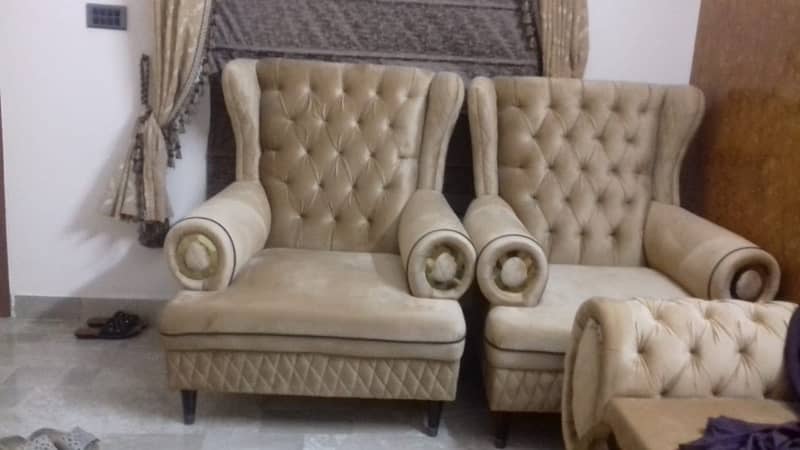 2 seater high back king sofa slightly used for sale 0