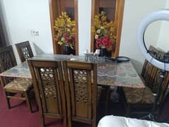 daining table with 6 chairs urgent sell condition new